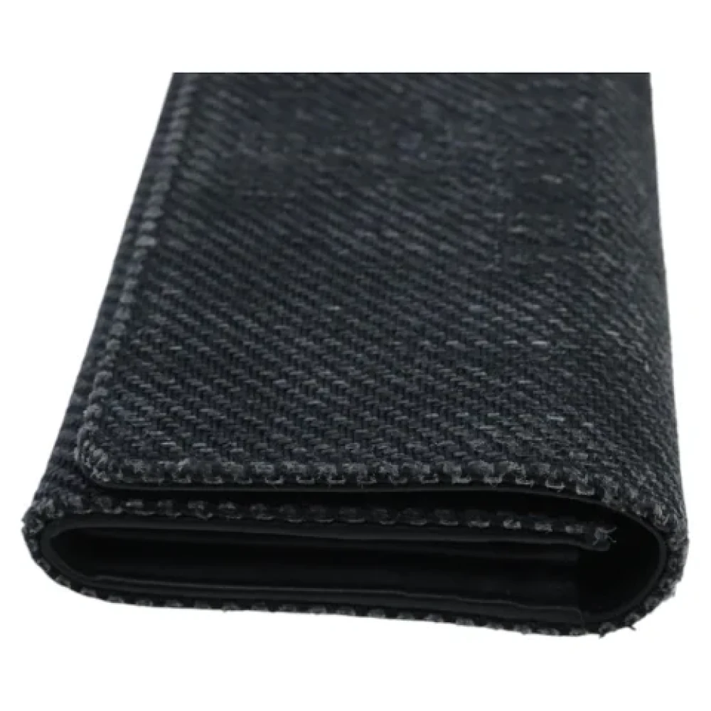 Chanel Vintage Pre-owned Canvas wallets Blue Dames