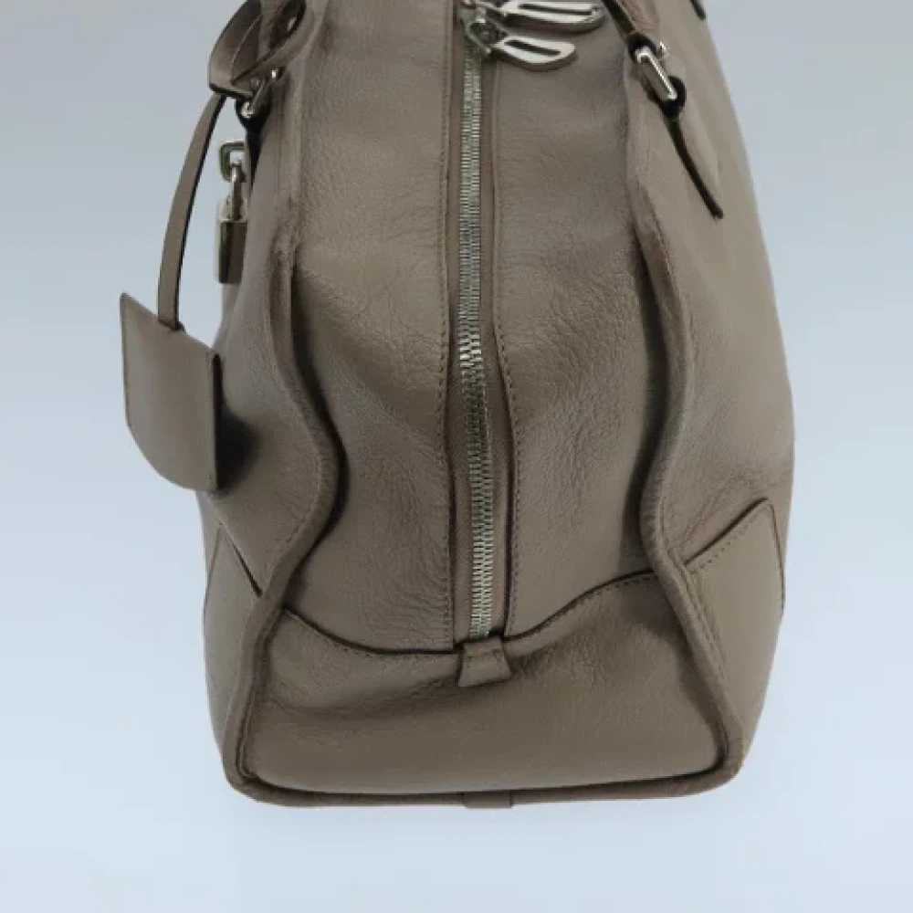 Loewe Pre-owned Leather handbags Gray Dames