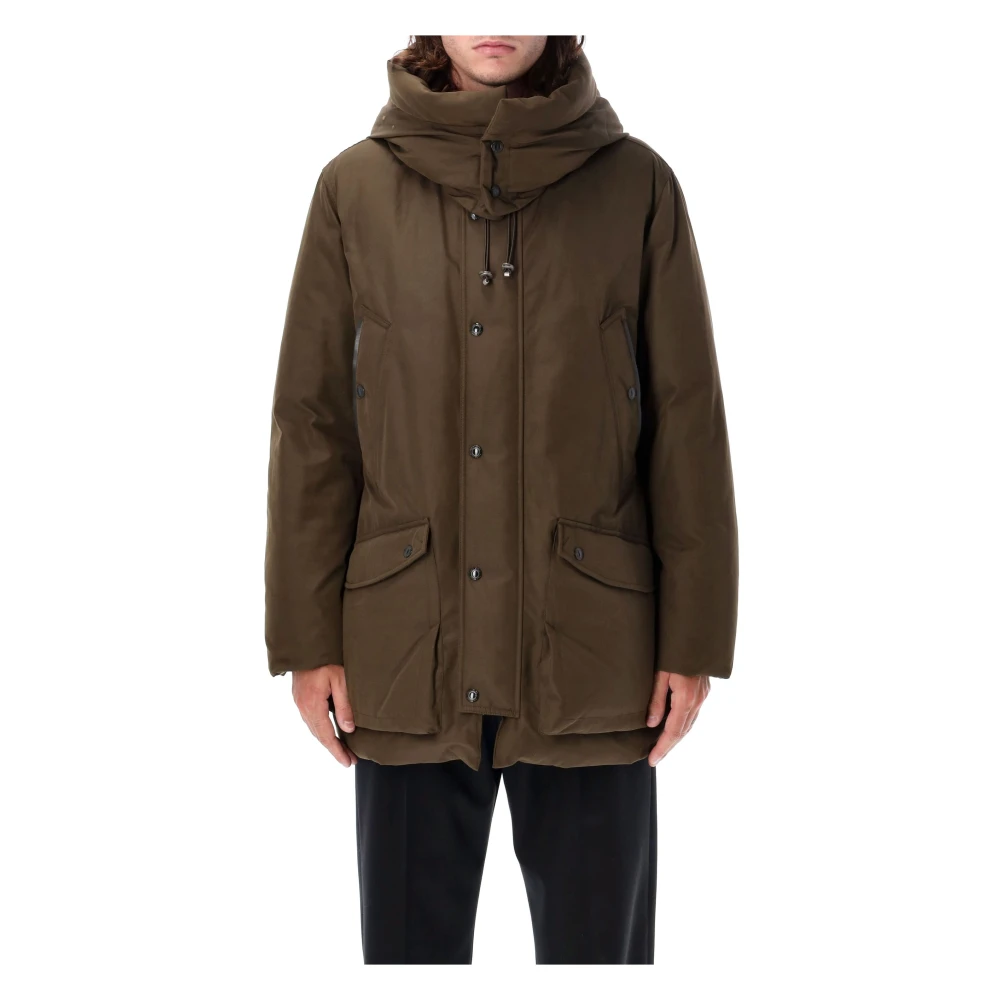 Tom Ford Militair Groene Techno Faille Parka Green Heren