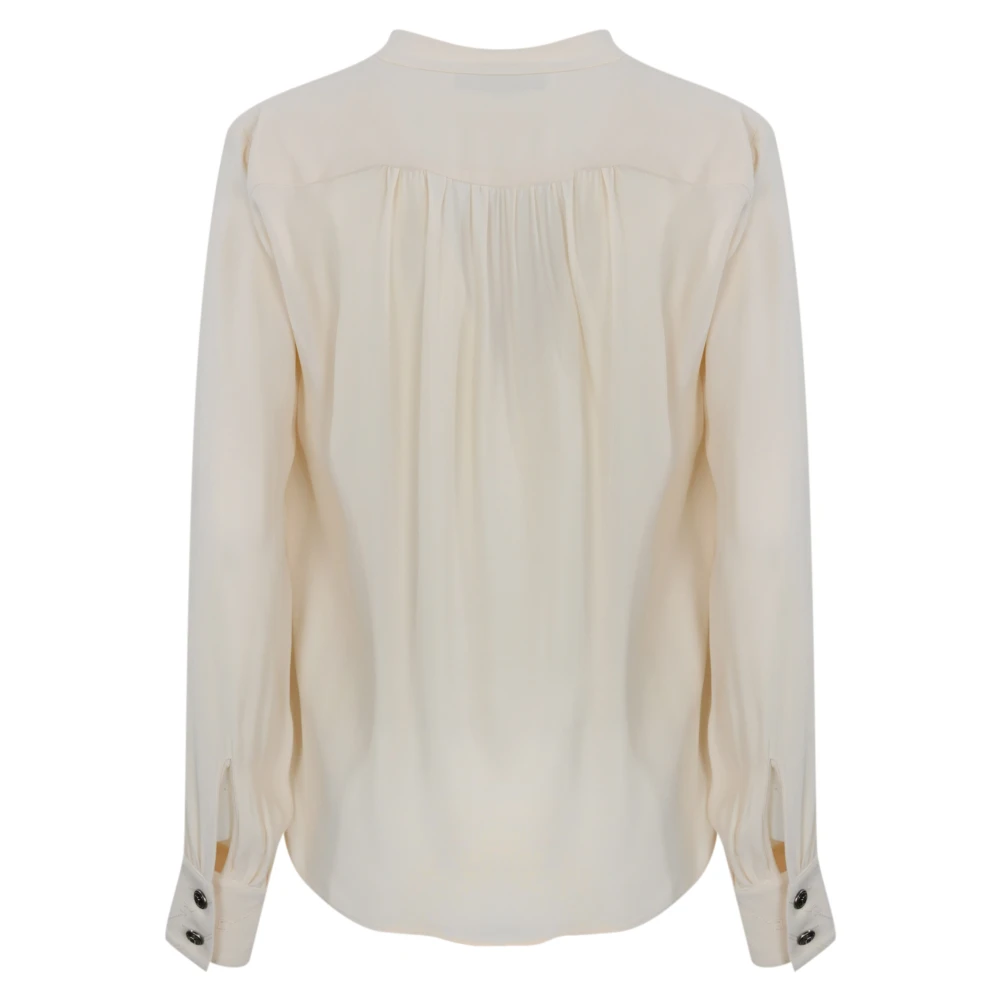 Elisabetta Franchi Gestreepte lange mouwen blouse Yellow Dames