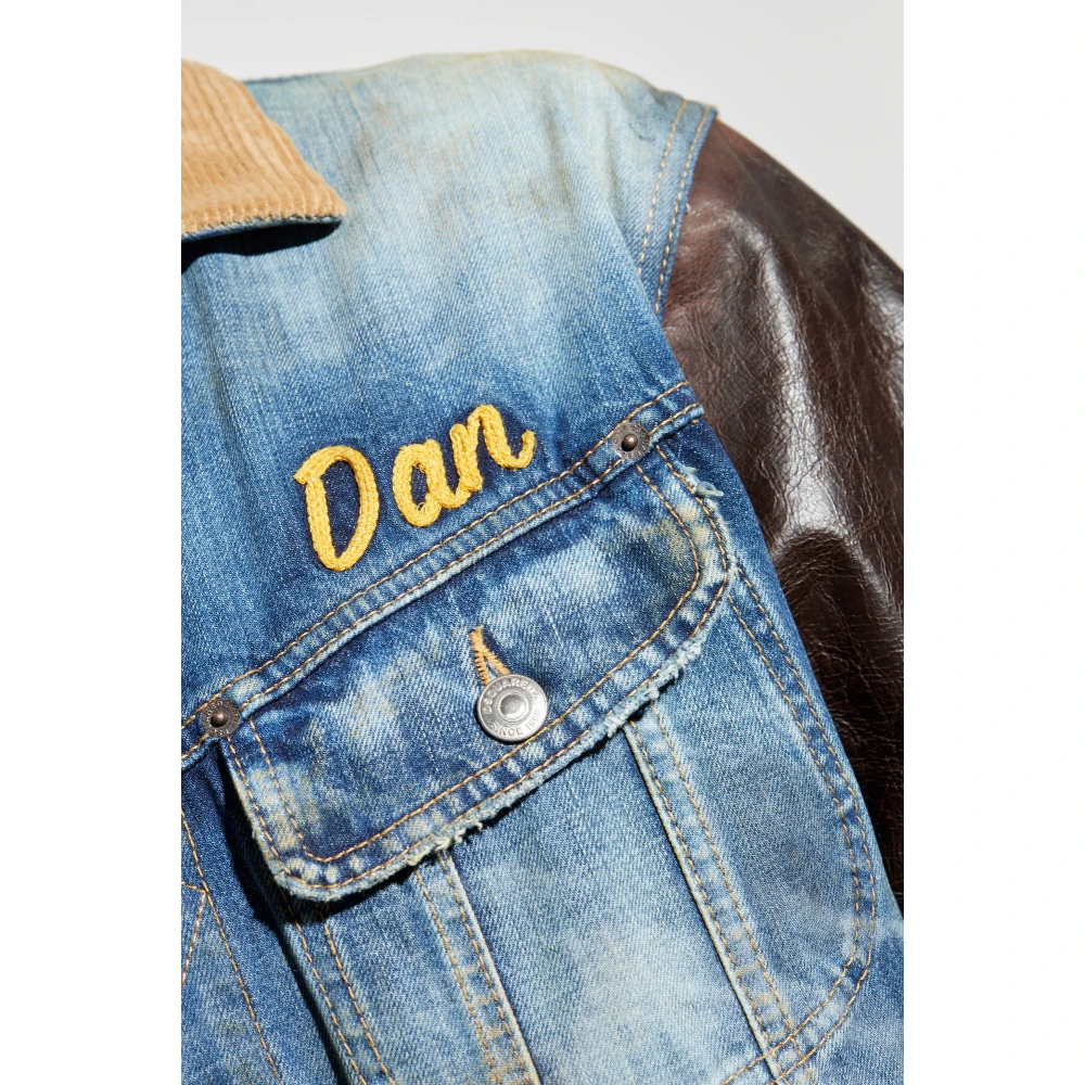 Dsquared2 Jas gemaakt van gecombineerde materialen Blue Heren