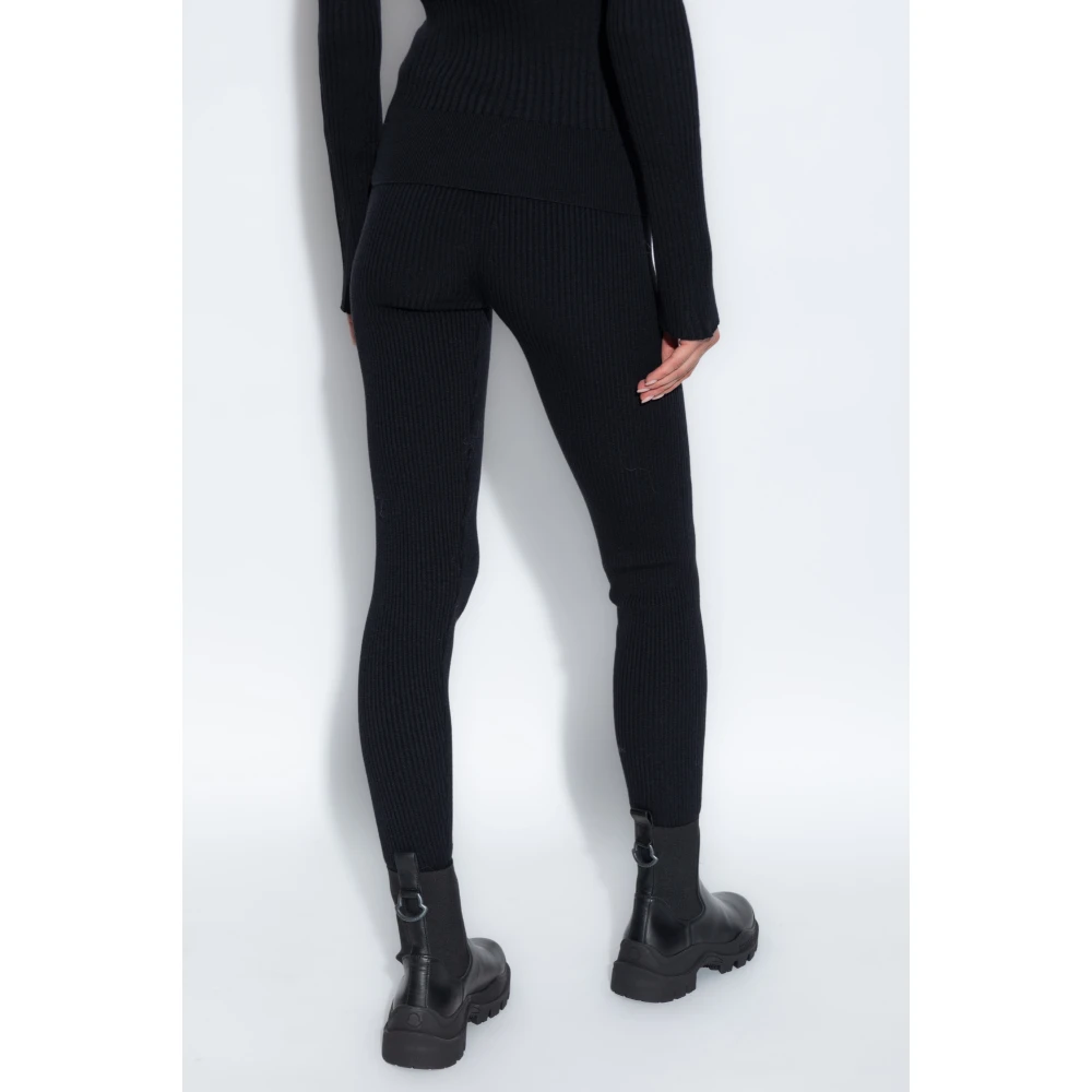 Moncler Geribbelde Leggings Blue Dames