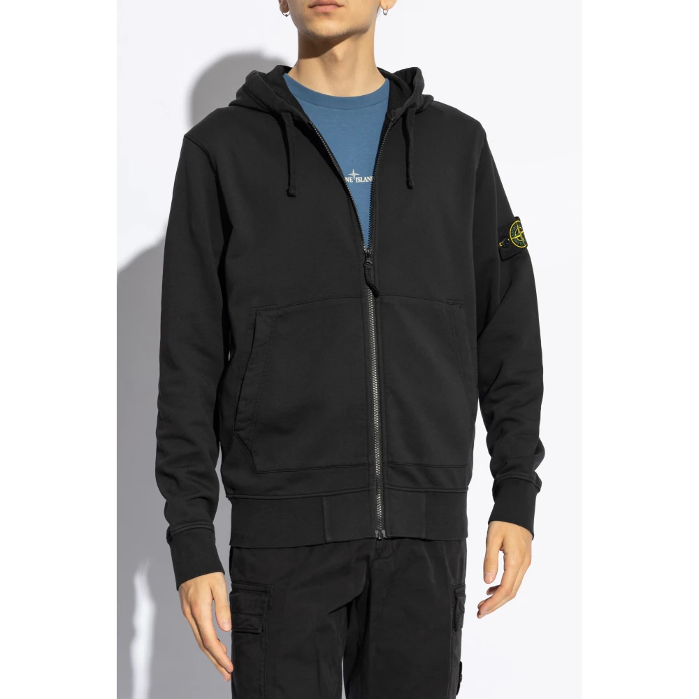 Stone Island Sweatshirt met logo Black Heren