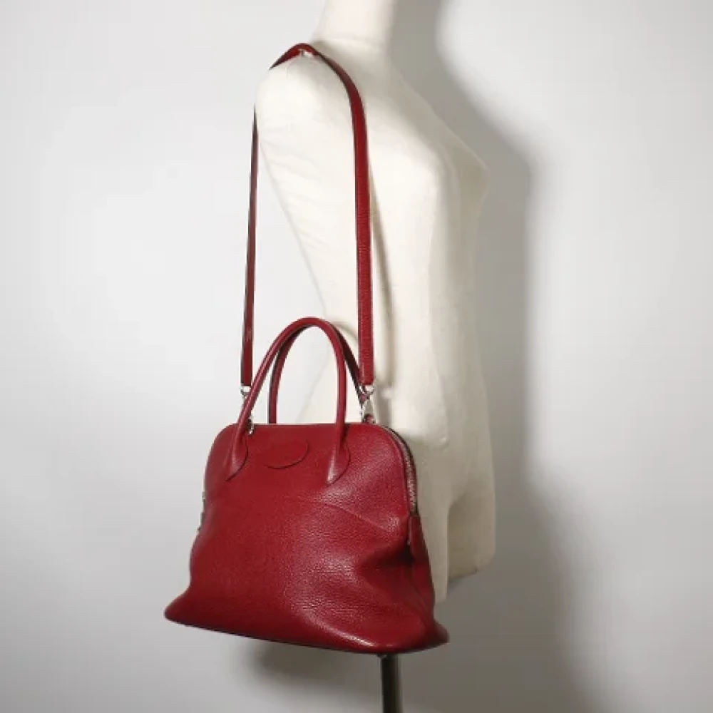Hermès Vintage Pre-owned Leather handbags Red Dames