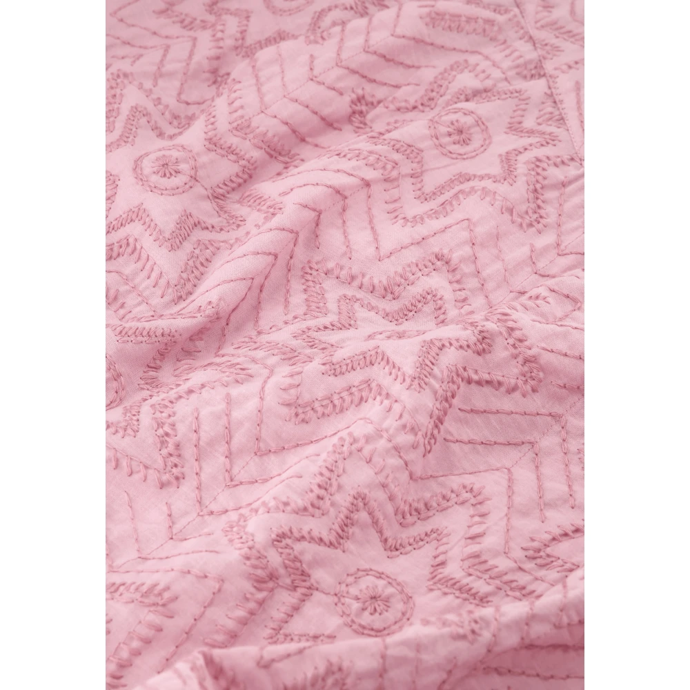 Fabienne Chapot Roze Katoenen Top met Pofmouwen Pink Dames