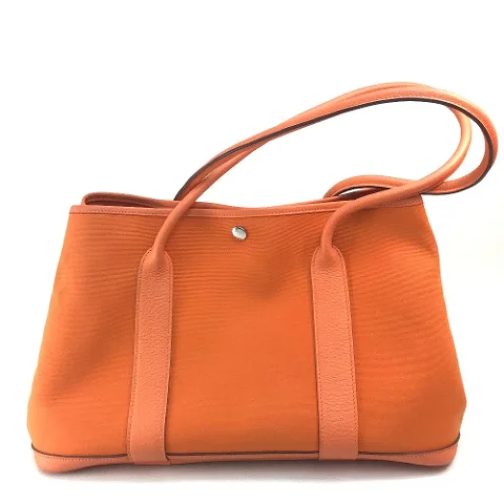 Hermès Vintage Pre-owned Leather shoulder-bags Orange Dames