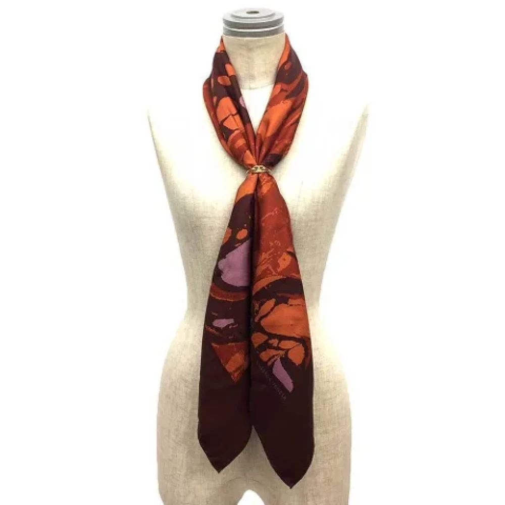 Bottega Veneta Vintage Pre-owned Silk scarves Multicolor Dames