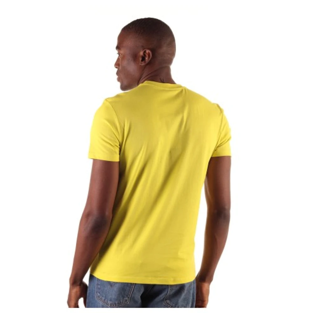 Blauer Heren Katoenen T-Shirt Yellow Heren