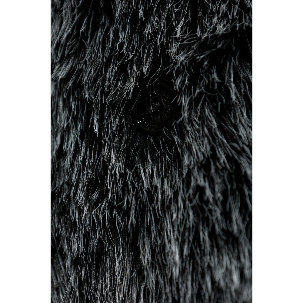 Michael Kors Faux Fur Peacoat Gray Dames
