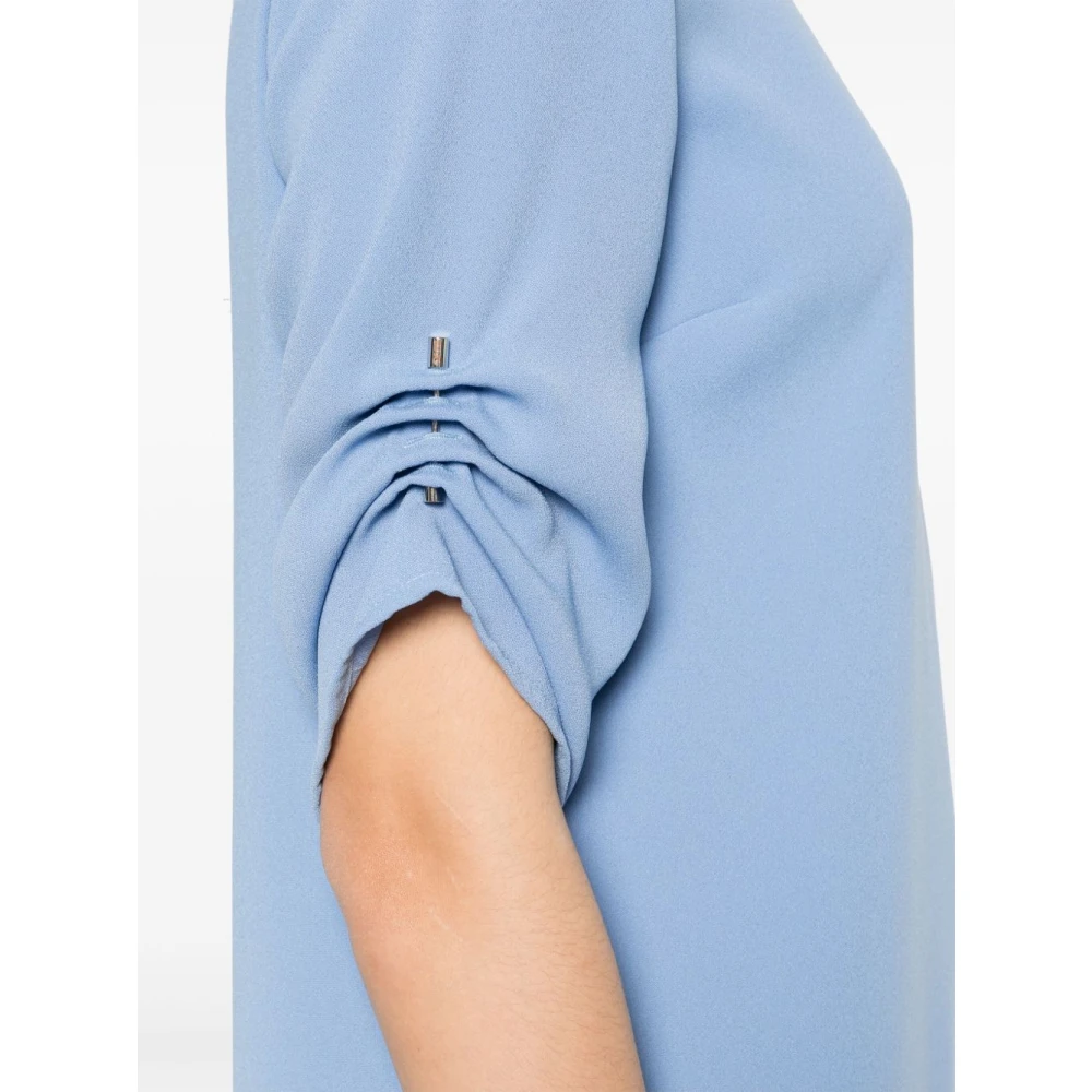 Liu Jo Blauwe Jurken met Sleutelgatdetail Blue Dames
