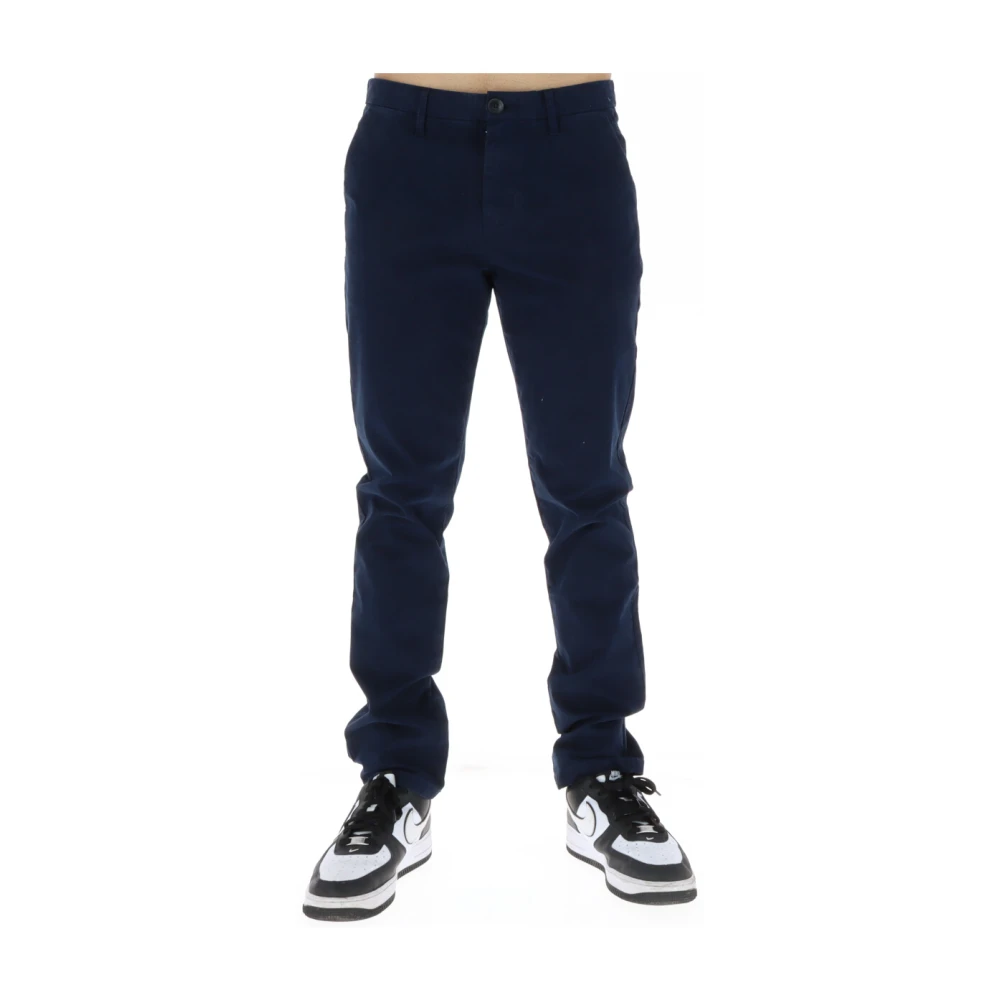 Sun68 Slim Fit Chino Broek Navy Blauw Blue Heren