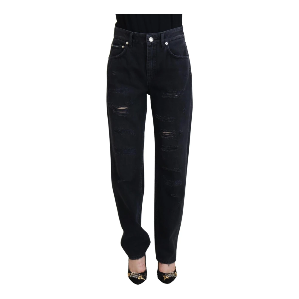 Dolce & Gabbana Women's Black Distressed Denim Pants