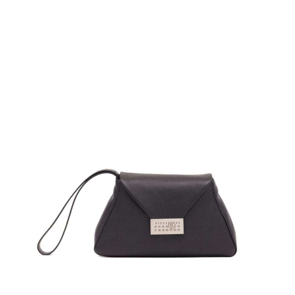 Mm6 Maison Margiela Women's Black Signature Numbers Foldover Bag