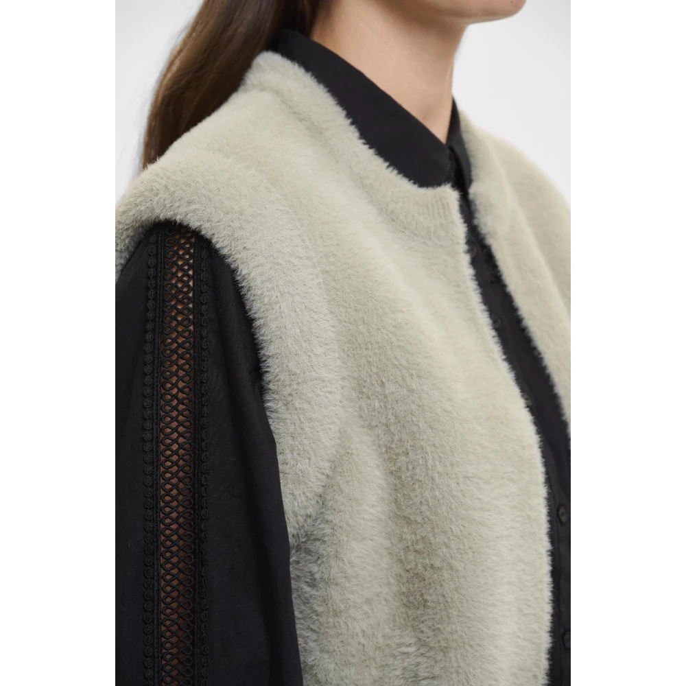 Rino&Pelle Kort Gilet Elona Stone Beige Dames
