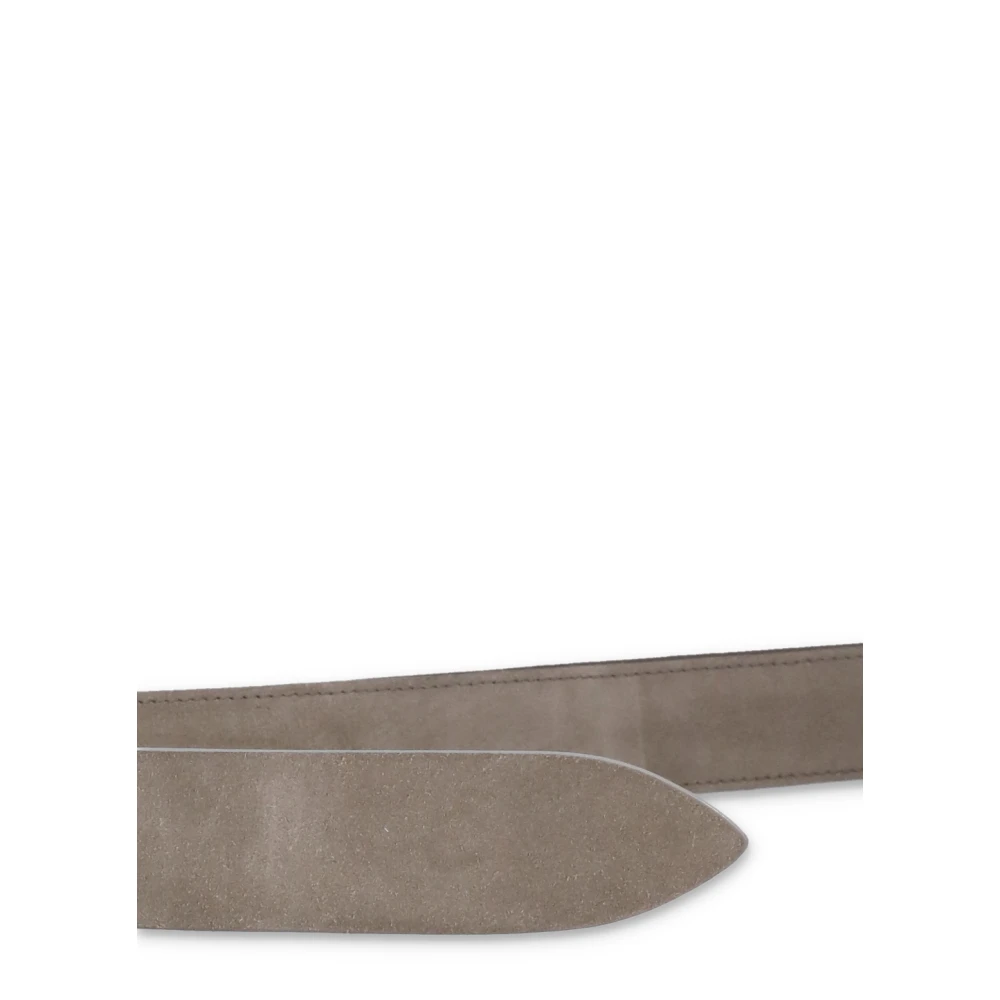 Orciani Beige Suède Leren Riem met Schuifring Beige Heren