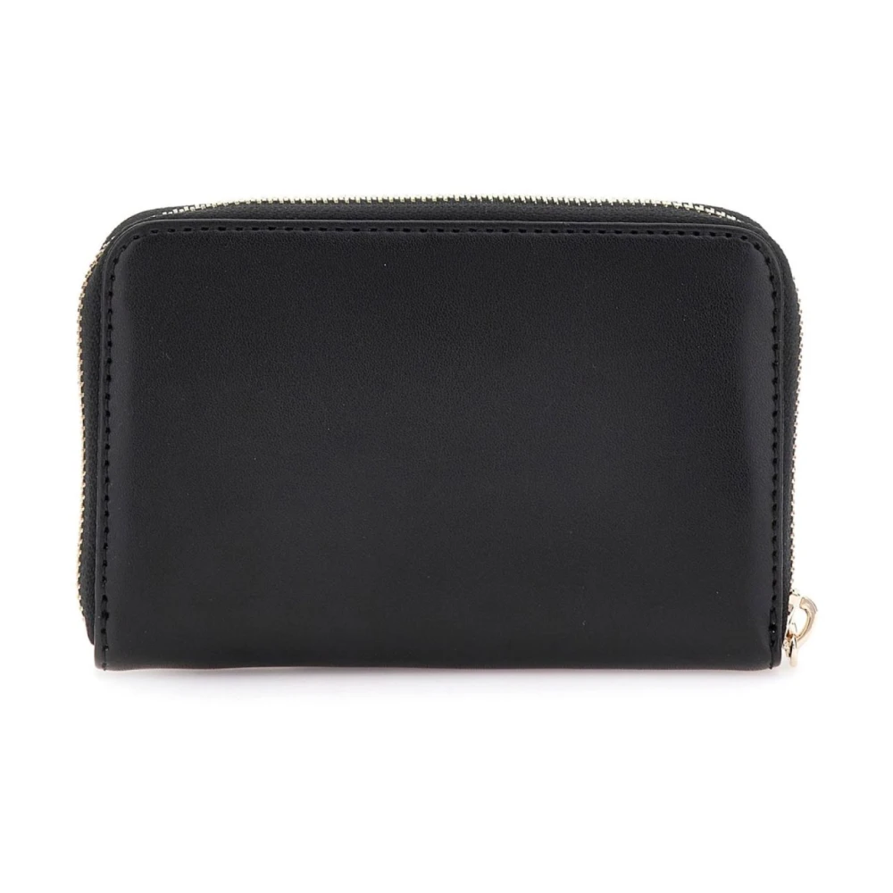 Guess Zwarte PU Leren Portemonnee Metalen Logo Black Dames