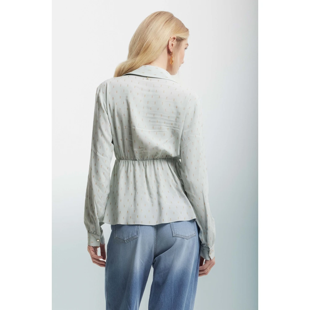 Kocca Blouse met overslag en gerimpelde taille Multicolor Dames