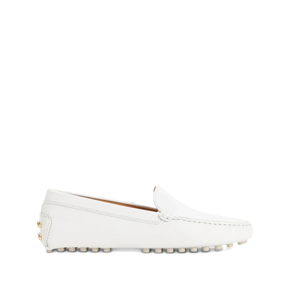 Tod's Women's White Gommino Moccasins