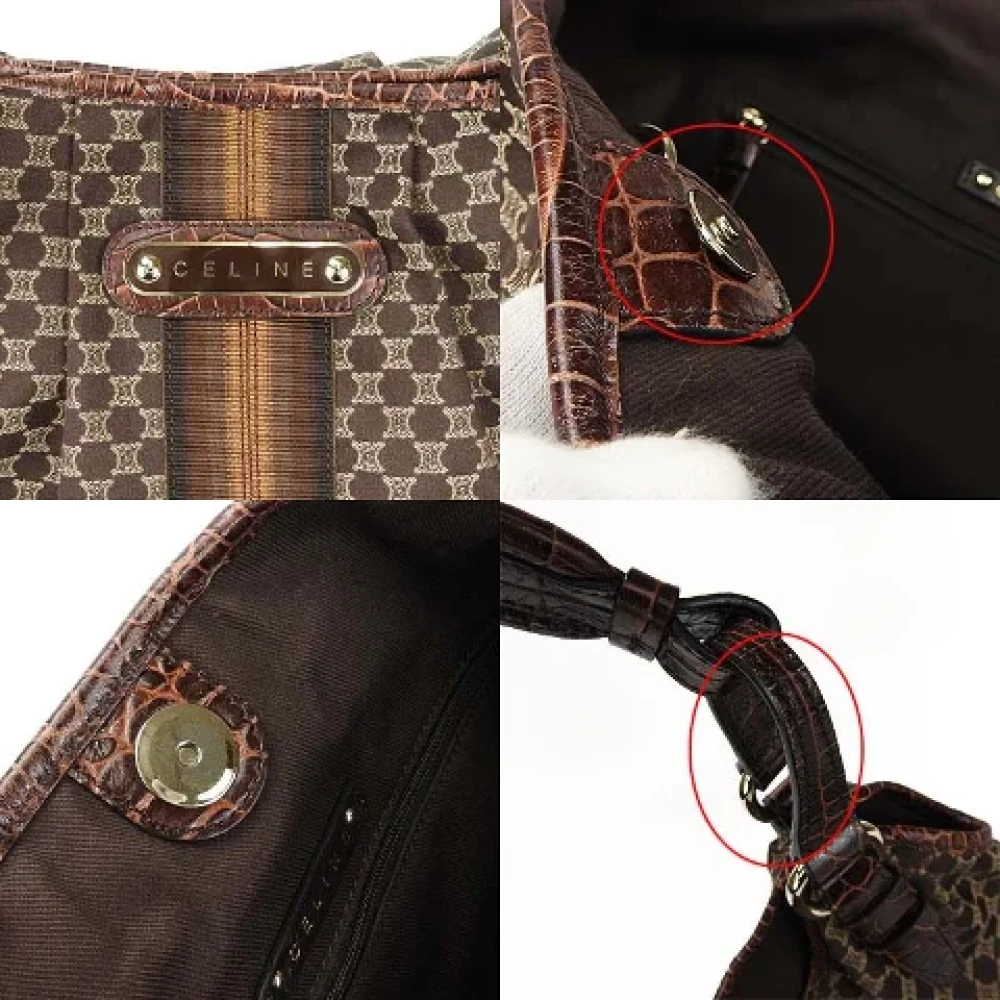 Celine Vintage Pre-owned Canvas celine-bags Brown Dames
