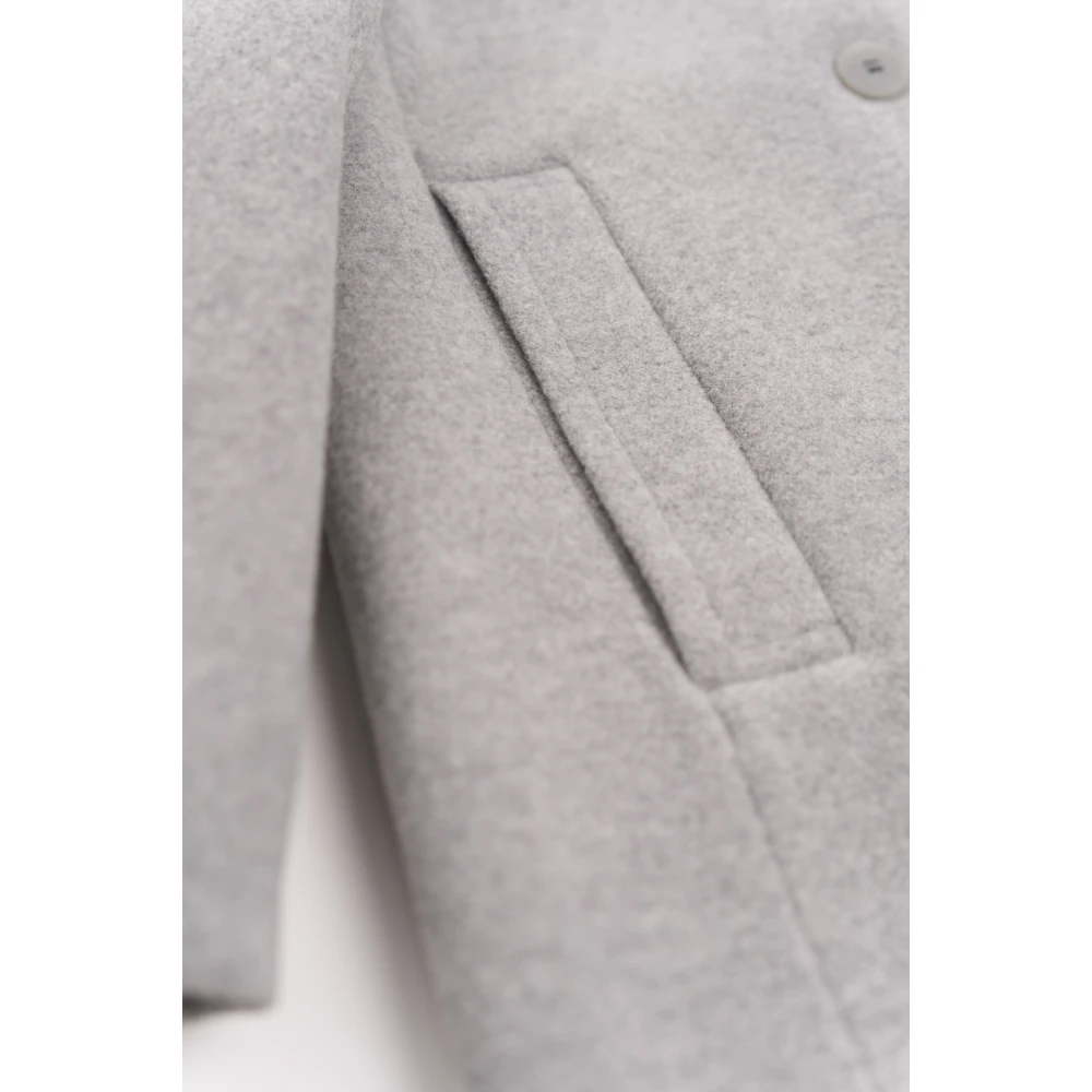 Bugatti Casual Wollen Jas met Kimono Detail Gray Dames