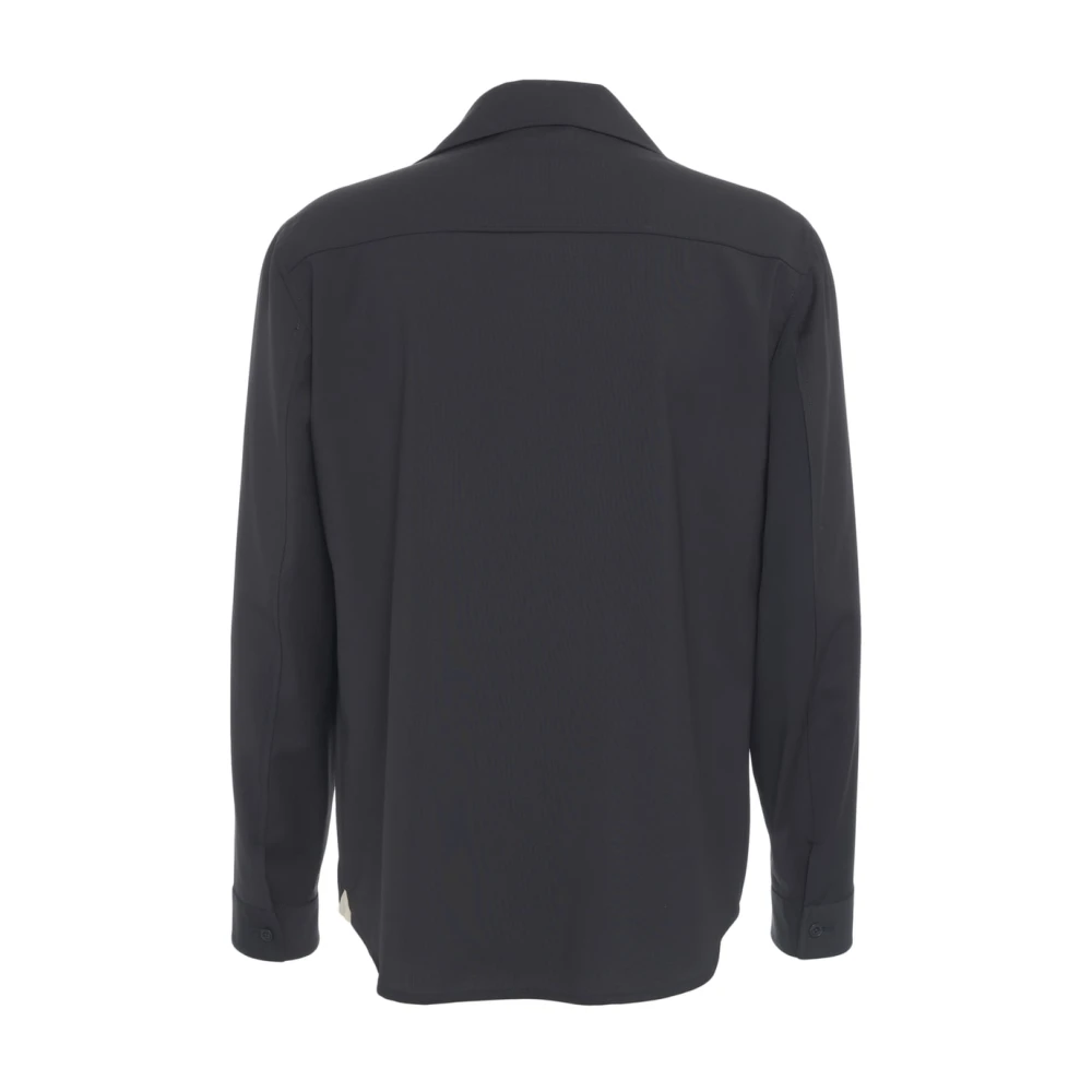 Briglia Blauwe Wollen Overshirt Jas Blue Heren