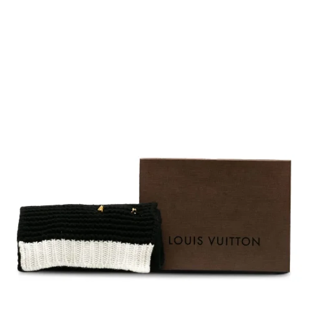 Louis Vuitton Vintage Pre-owned Cotton scarves Black Dames