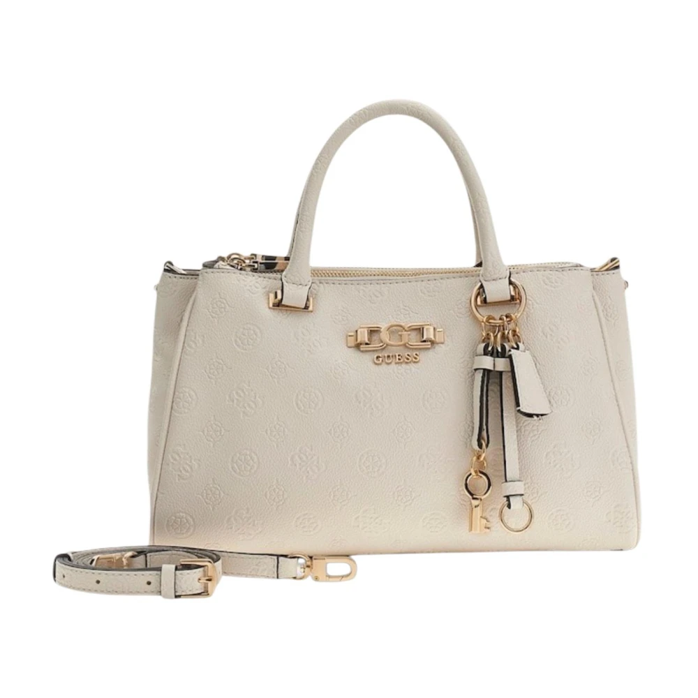 Guess Women's Beige Handbags, One Size, Anise Triple Comp Satchel