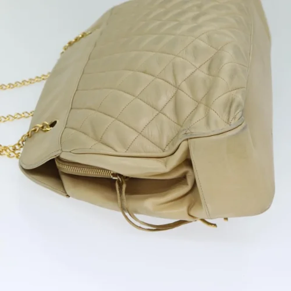 Chanel Vintage Pre-owned Leather chanel-bags Beige Dames