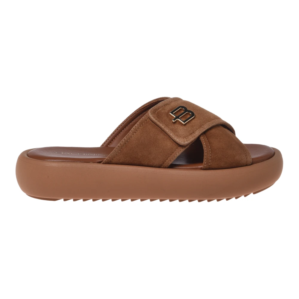 Baldinini Vrouw Bruin Schoenen Dames, 40 Eu, Suède, Suède Muiltjes