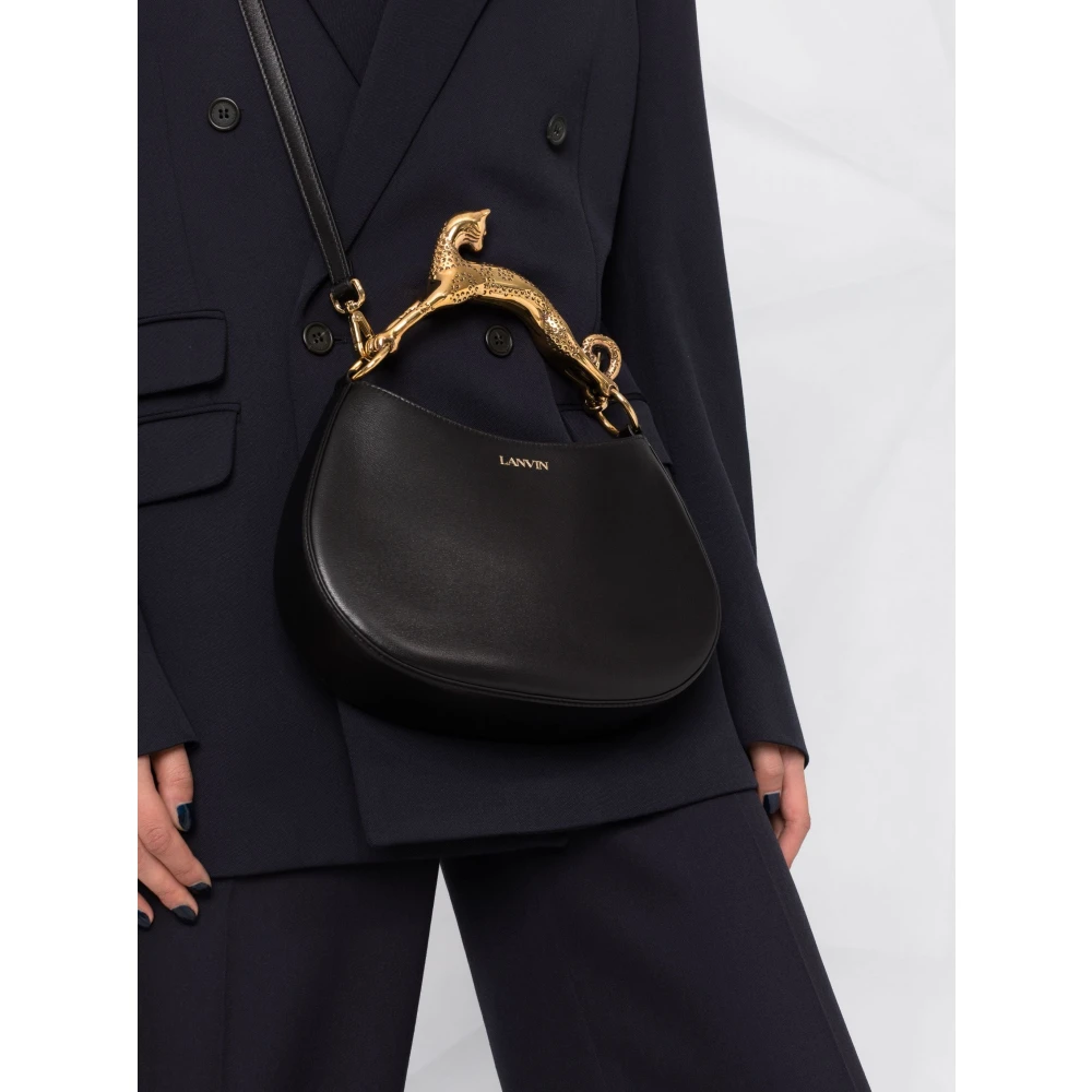 Lanvin Embellished-Handle Tote Bag Black Dames