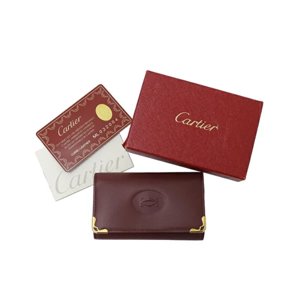 Cartier Vintage Pre-owned Leather key-holders Red Unisex