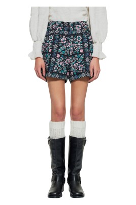 blommig-quiltad-tryck-shorts