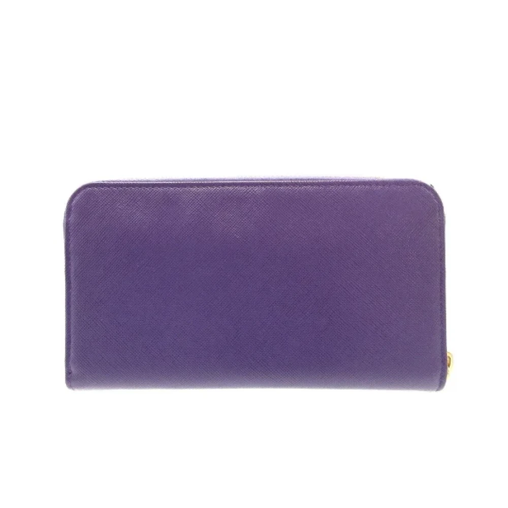 Prada Vintage Pre-owned Leather wallets Purple Dames