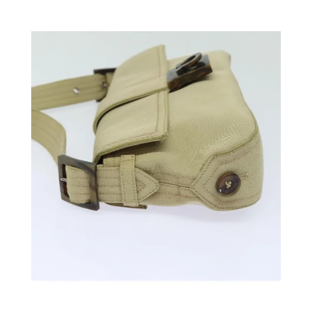 Salvatore Ferragamo Pre-owned Canvas shoulder-bags Beige Dames