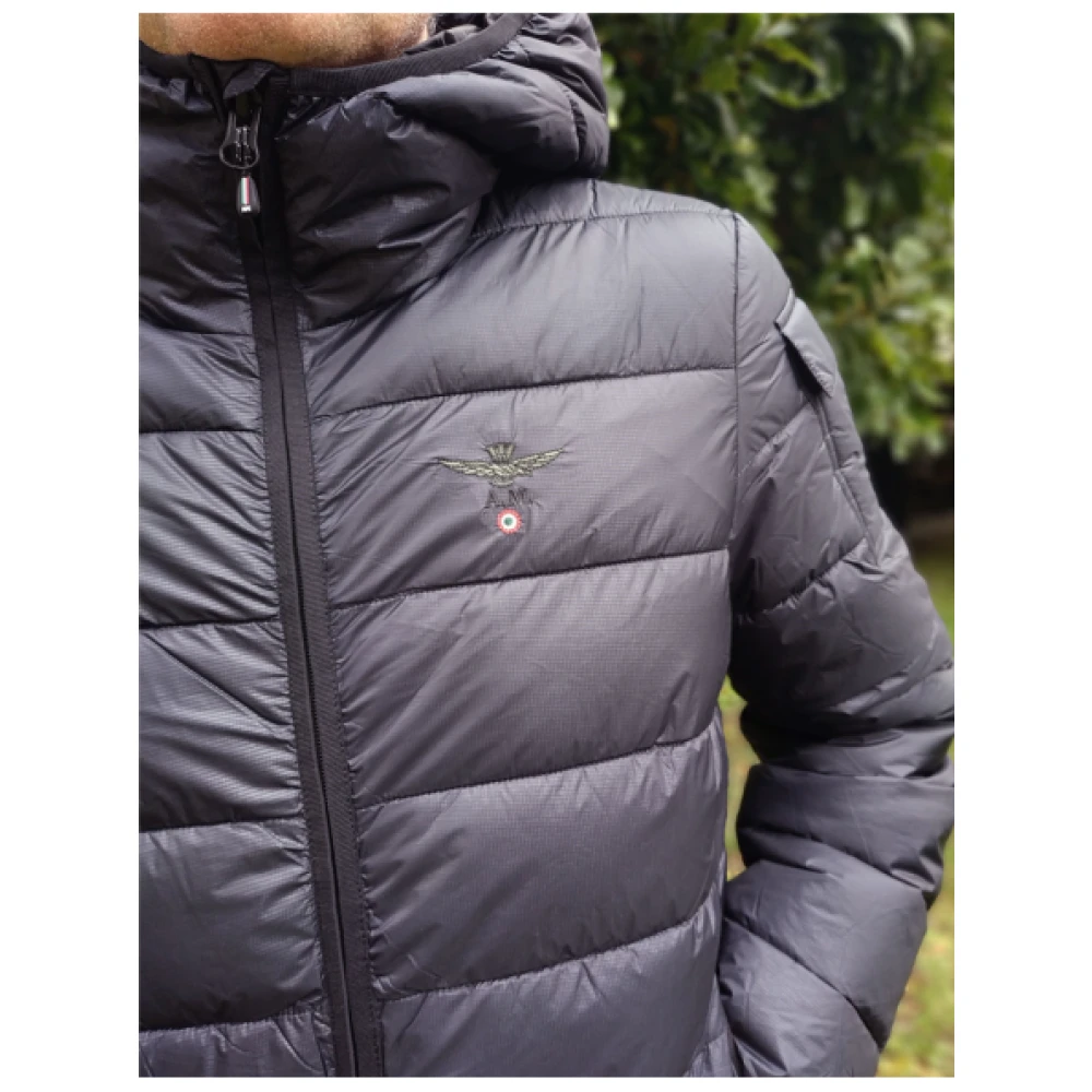 aeronautica militare Gewatteerde Hoodie Black Heren