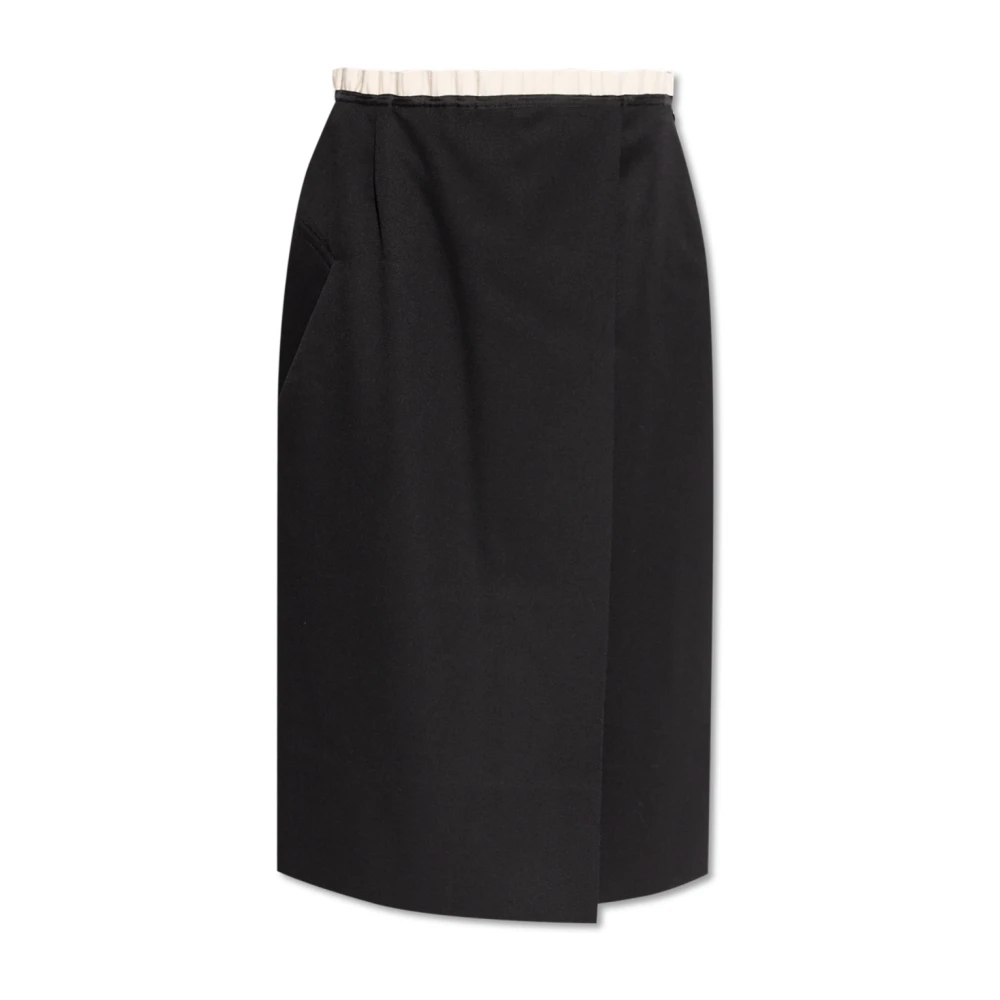 Maison Margiela Wollen Rok Black Dames