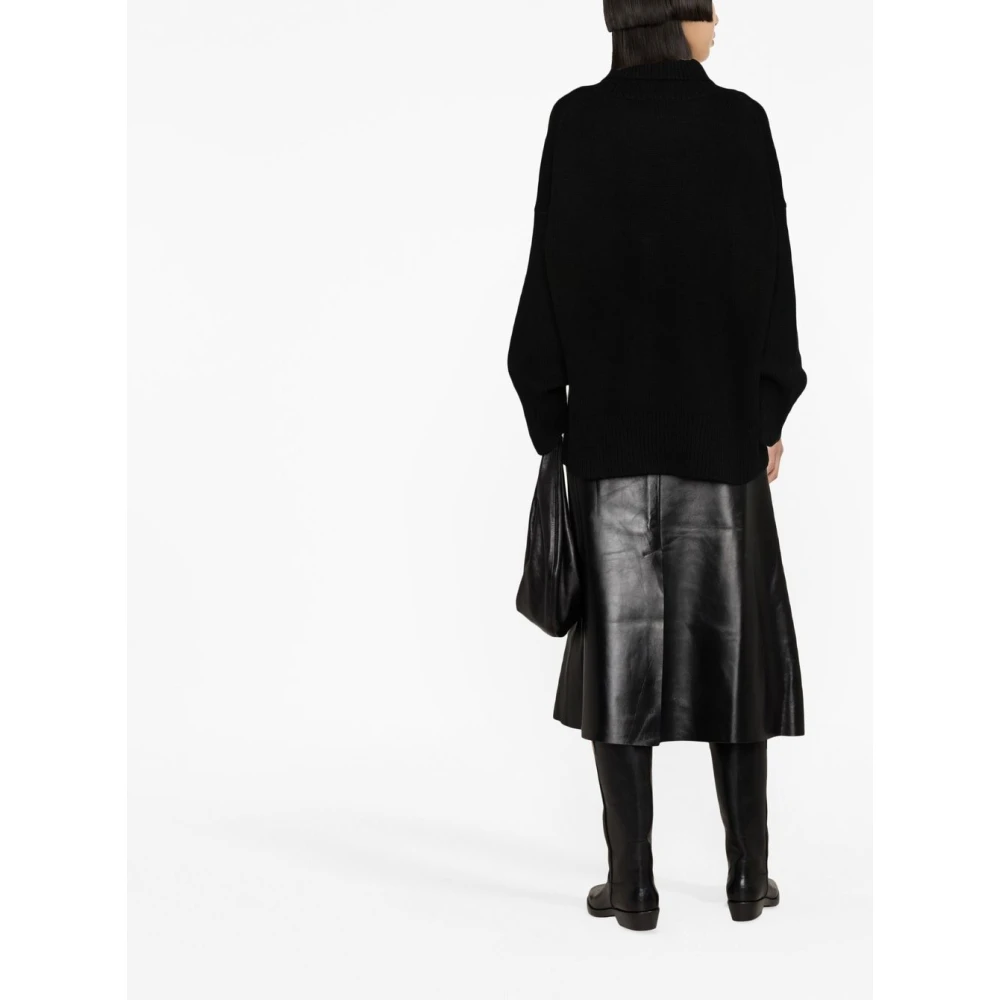 Chloé Zwarte leren midi-rok Black Dames
