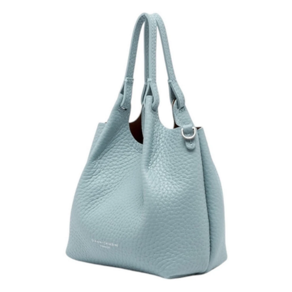Gianni Chiarini Heldere Blauwe Leren Bubble Tas Blue Dames