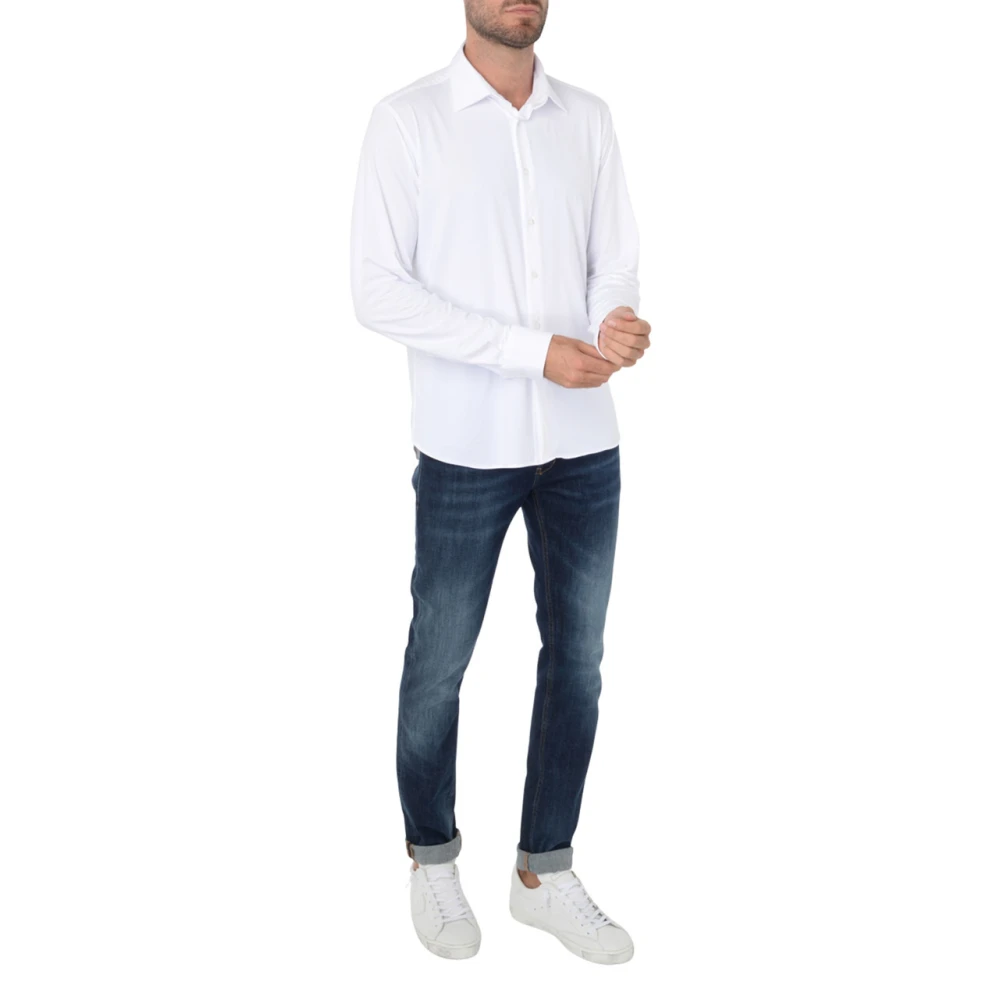 RRD Witte Oxford Overhemd Slim Fit Non-Iron White Heren