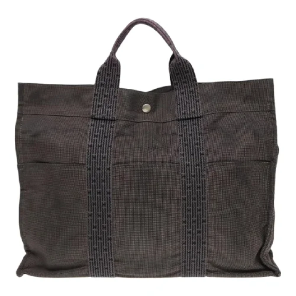 Hermès Vintage Pre-owned Canvas totes Gray Dames
