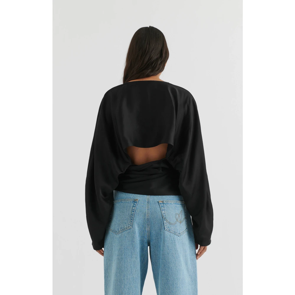 Axel Arigato Diana Top met Strikdetail Black Dames