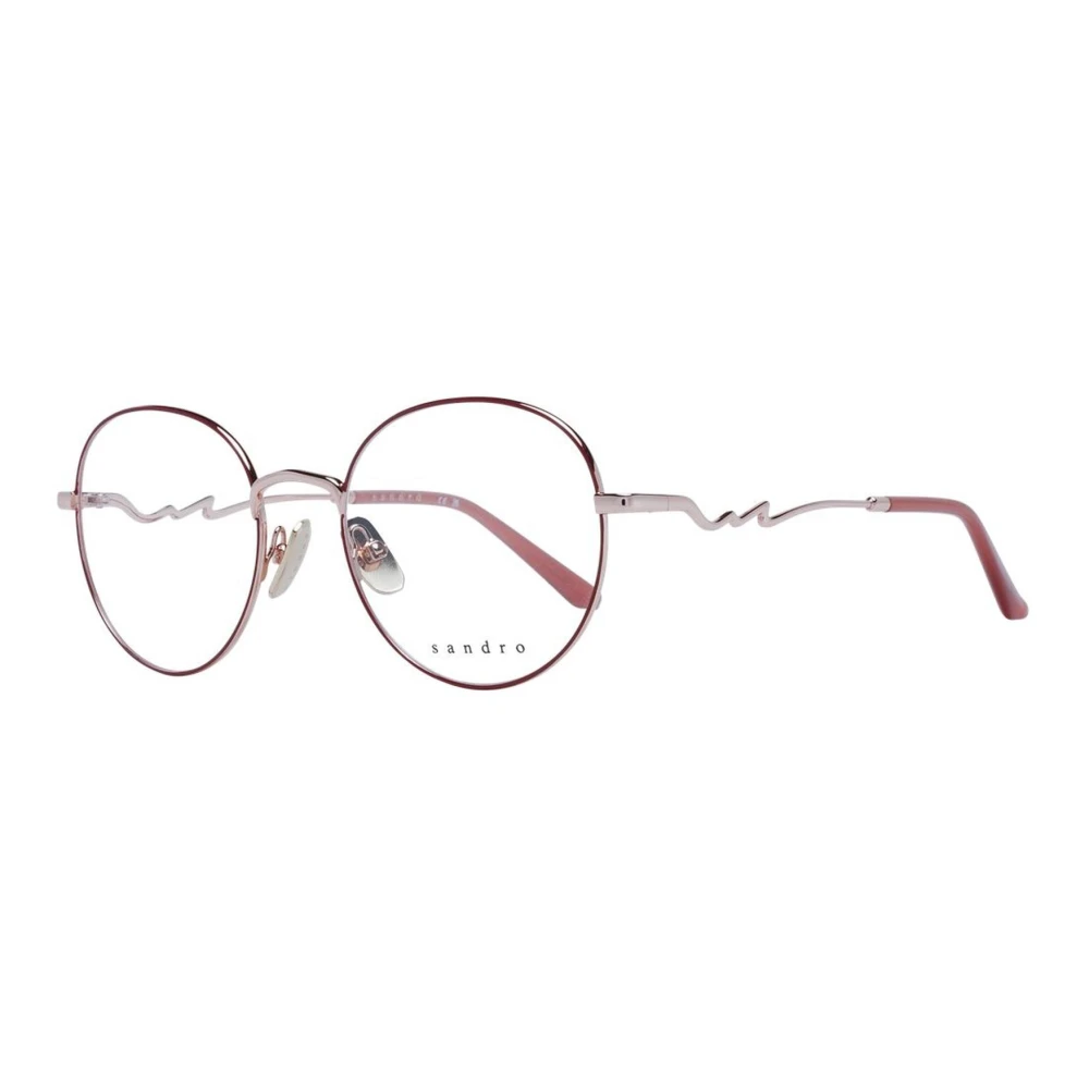 Sandro Rode Ronde Metalen Optische Frames Red Dames