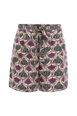 Metello Printed Silk Fluid Short Trousers