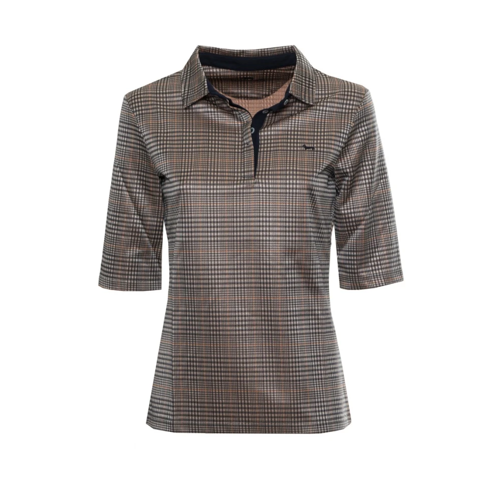 Harmont & Blaine Controleer Polo Shirt 34 Mouw Brown Dames