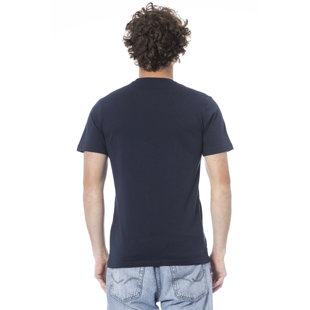 Cavalli Class Korte Mouw Logo Print T-shirt Blue Heren