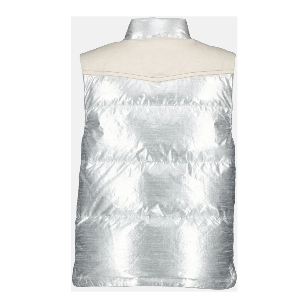 Moncler Mouwloze Pinchot Lamé Jas Gray Dames