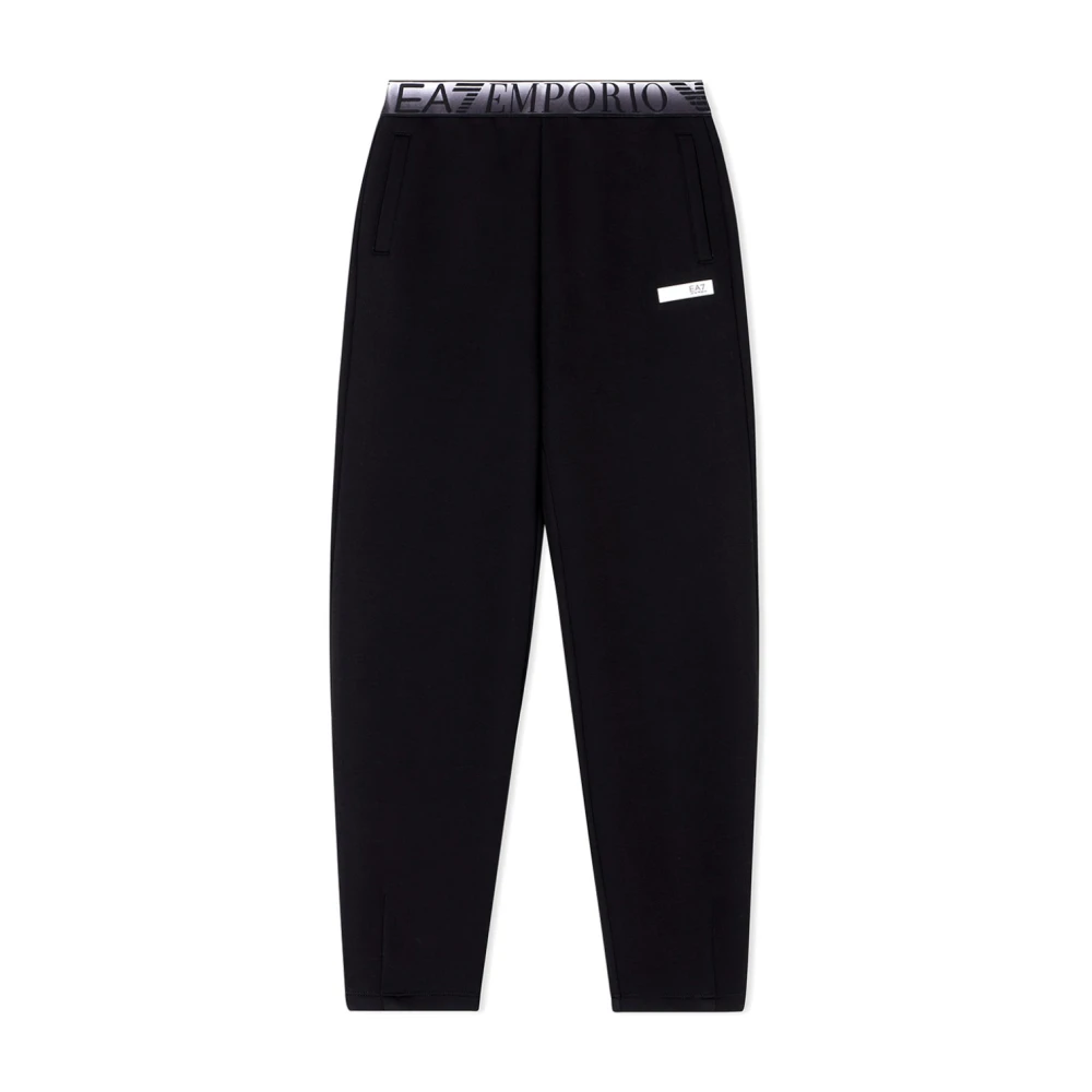Emporio Armani Ea7 Women's Black Slim Fit Trousers - Sweatpants - L - Trousers