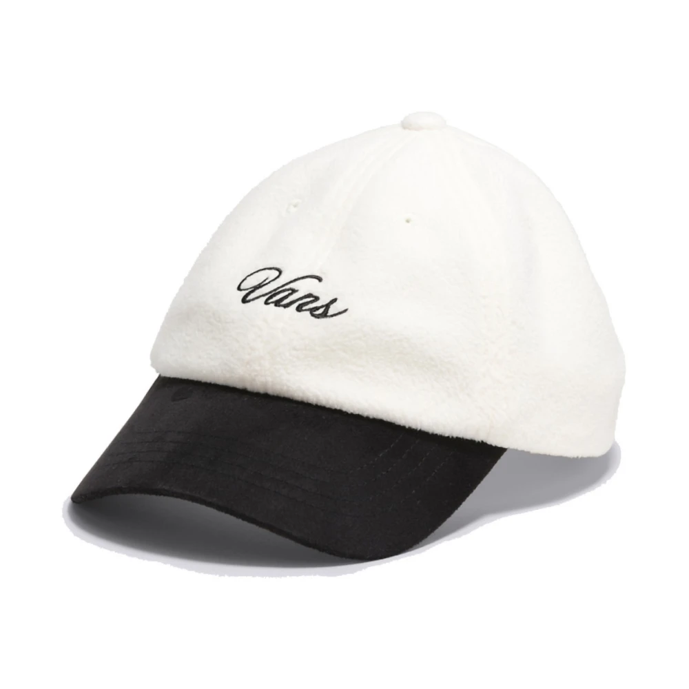 Vans Script Curved Bill Caps White Heren