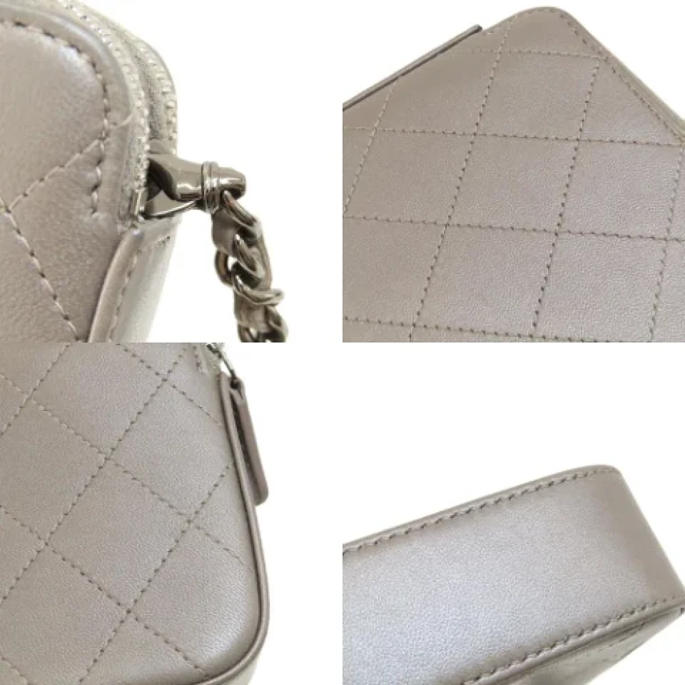 Chanel Vintage Pre-owned Canvas chanel-bags Gray Dames