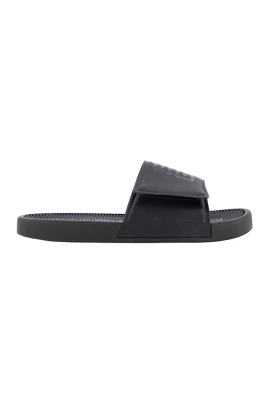 Svarta Slide Sandaler Modern Stil